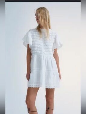 The New Society white Downey dress,L
